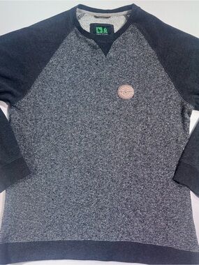 HIPPY TREE SUPPLY COMPANY Two-Tone Gray Vintage Long Sleeve Shirt, XL